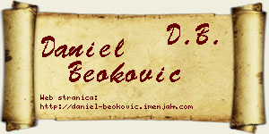 Daniel Beoković vizit kartica